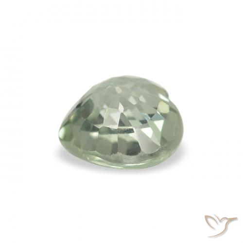 Safira Luz verde Natural 0.69ct, Coração, VVS-VS
