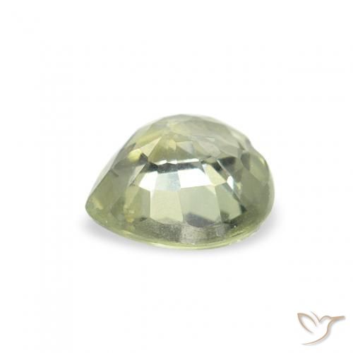 Safira Verde oliva Natural 0.65ct, Coração, VS