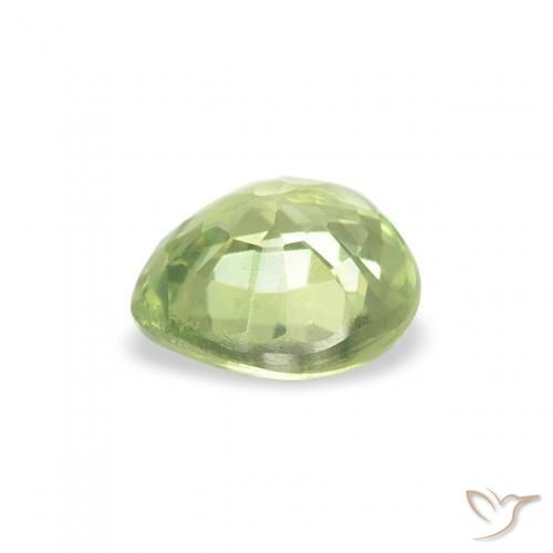 Safira Amarelo Claro Verde Natural 0.59ct, Coração, VS