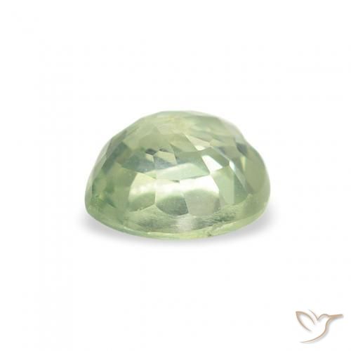 Safira Verde muito claro Natural 0.69ct, Coração, VS