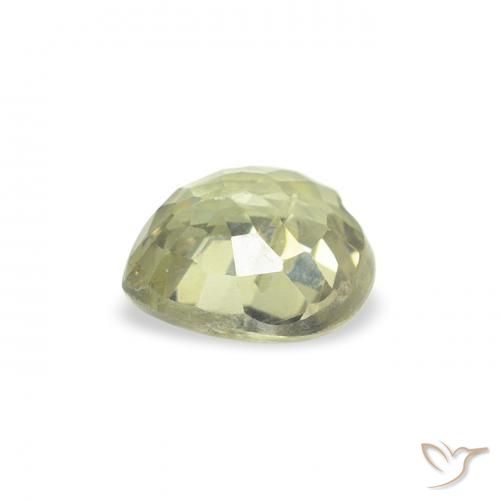 Safira Verde amarelado Natural 0.60ct, Coração, VS