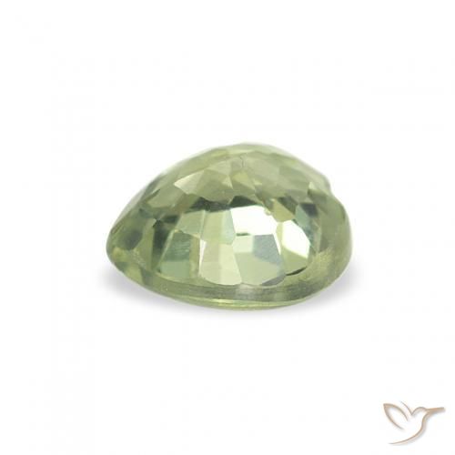 Safira Verde amarelado Natural 0.62ct, Coração, VS
