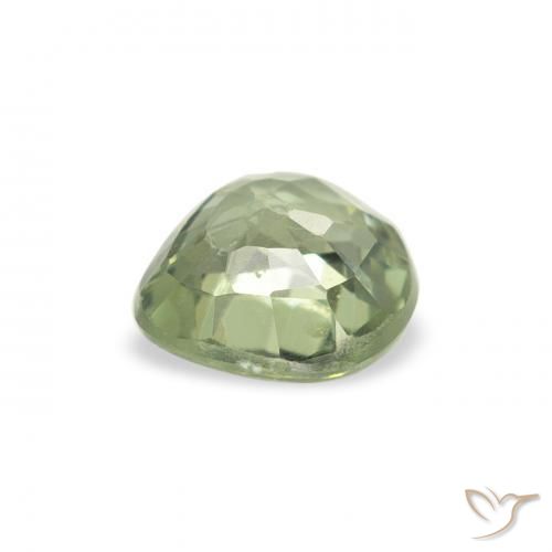 Safira Verde Floresta Claro Natural 0.64ct, Coração, VS