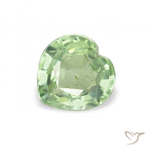 0.61ct Natural verde quente Safira, Coração, VS