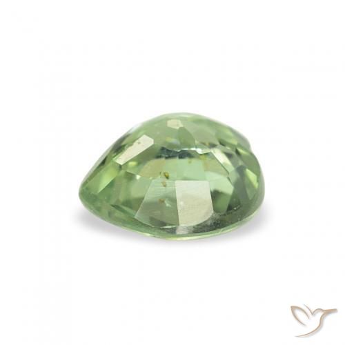 Safira verde quente Natural 0.61ct, Coração, VS