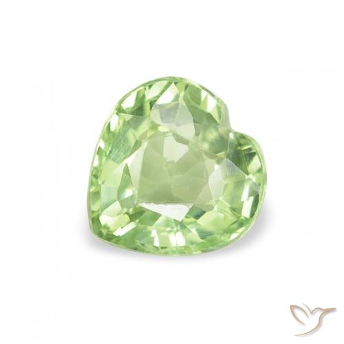 0.71ct Natural verde quente Safira, Coração, VS