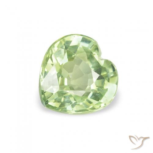 0.67ct Natural Verde médio Safira, Coração, VS