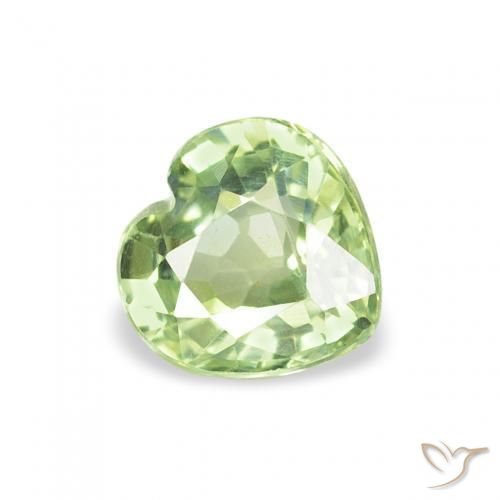 Safira Verde médio Natural 0.67ct, Coração, VS