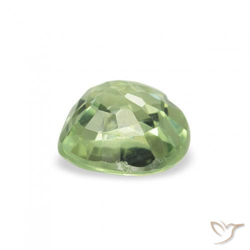 Safira Verde médio Natural 0.67ct, Coração, VS