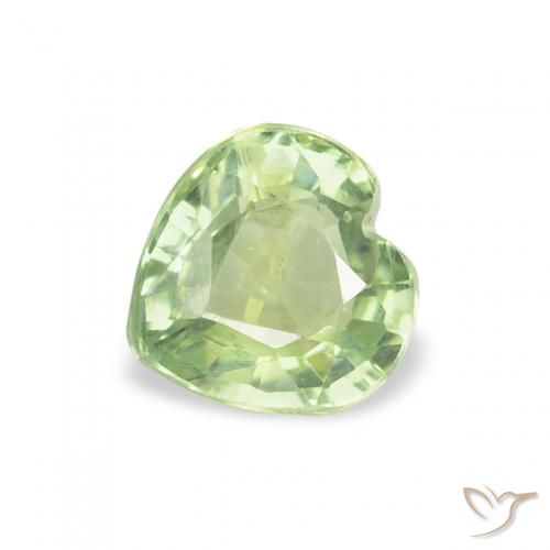 0.68ct Natural verde quente Safira, Coração, VS