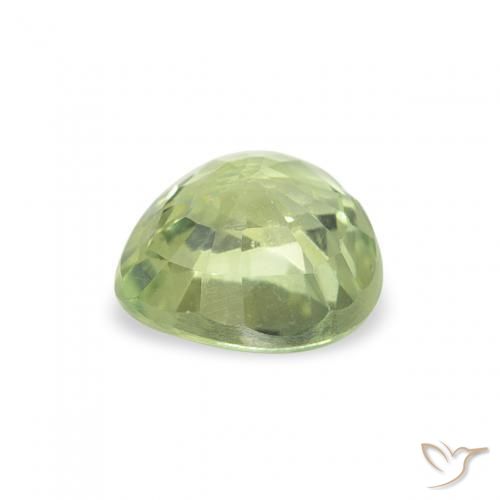 Safira verde quente Natural 0.68ct, Coração, VS