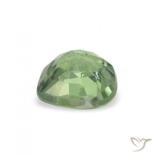 Safira Verde Sábio Claro Natural 0.62ct, Coração, VS