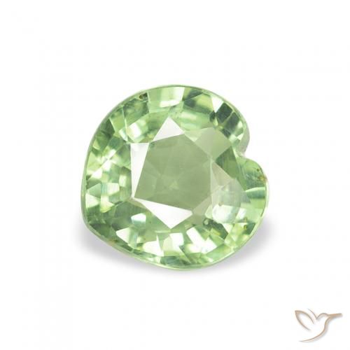 Safira Verde floresta Natural 0.64ct, Coração, VS