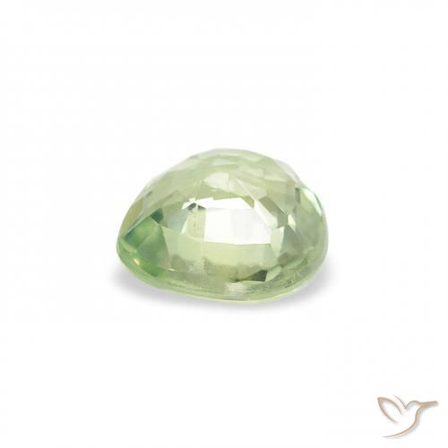 Safira Amarelo Claro Verde Natural 0.64ct, Coração, VS