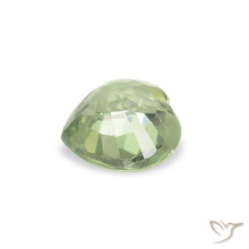 Safira Luz verde Natural 0.62ct, Coração, VS