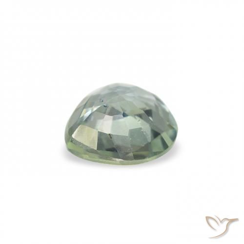 Safira Luz verde Natural 0.61ct, Coração, VS