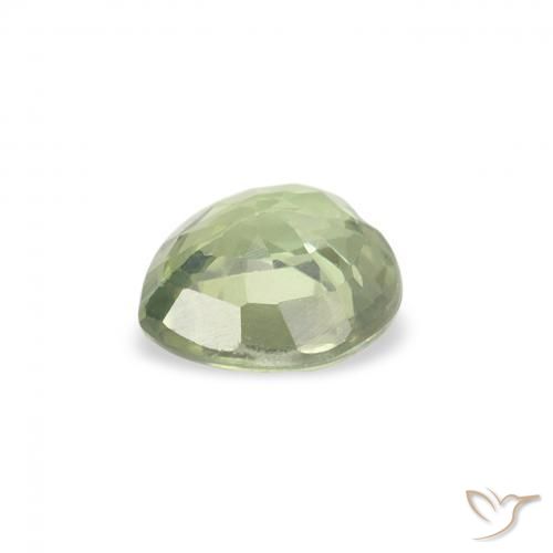 Safira Verde Sábio Muito Claro Natural 0.61ct, Coração, VS