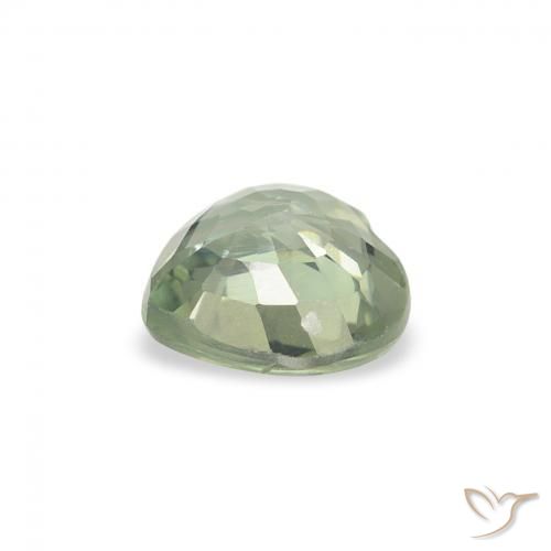 Safira Luz verde Natural 0.67ct, Coração, VS