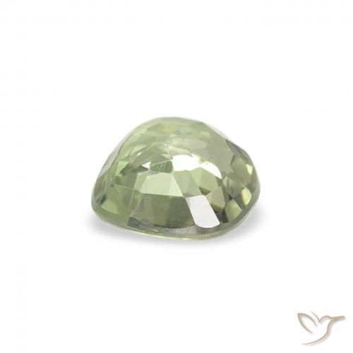 Safira Luz verde Natural 0.61ct, Coração, VS