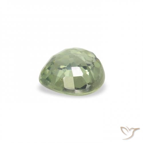 Safira Verde Sábio Muito Claro Natural 0.61ct, Coração, VS