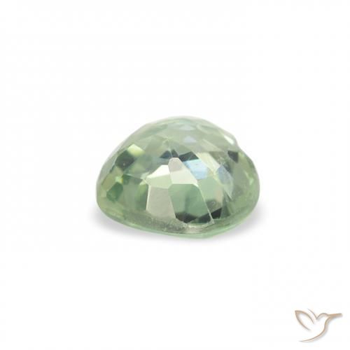 Safira Luz verde Natural 0.68ct, Coração, VS