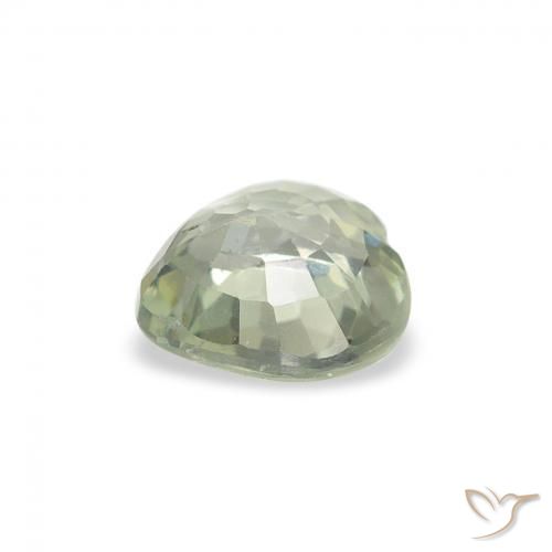 Safira Medium Light Green Natural 0.66ct, Coração, VS