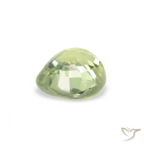 Safira Verde Limão Claro Natural 0.66ct, Coração, VS