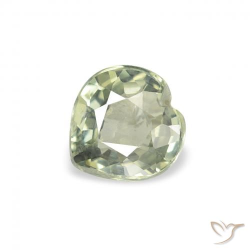 0.62ct Natural Verde médio Safira, Coração, VS