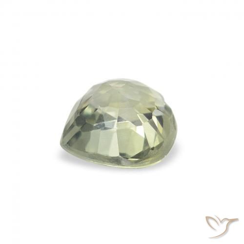 Safira Verde muito claro Natural 0.67ct, Coração, VS