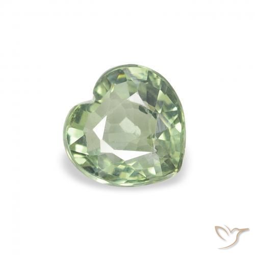 Safira Verde floresta Natural 0.68ct, Coração, VS