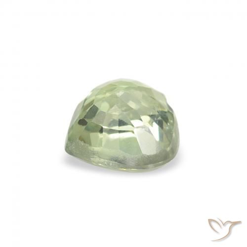Safira Verde Sábio Muito Claro Natural 0.71ct, Coração, VS