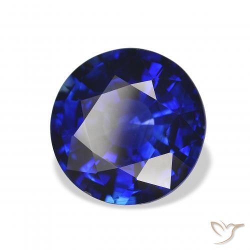 Safira azul real Natural 7.03ct, Redondo, VS