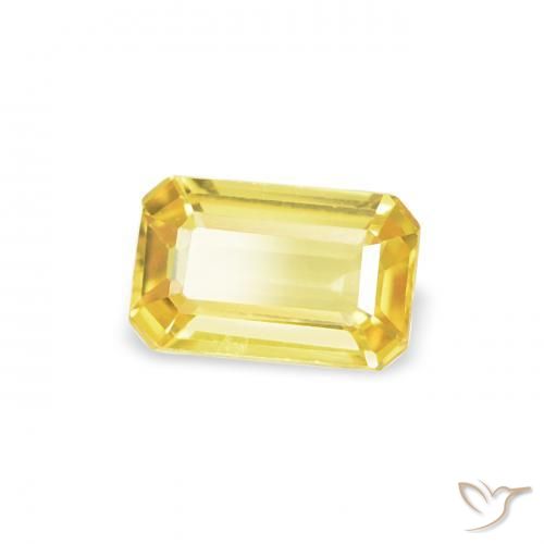 Safira Amarelo Toscana Natural 0.41ct, Corte Octógono / Esmeralda, VS