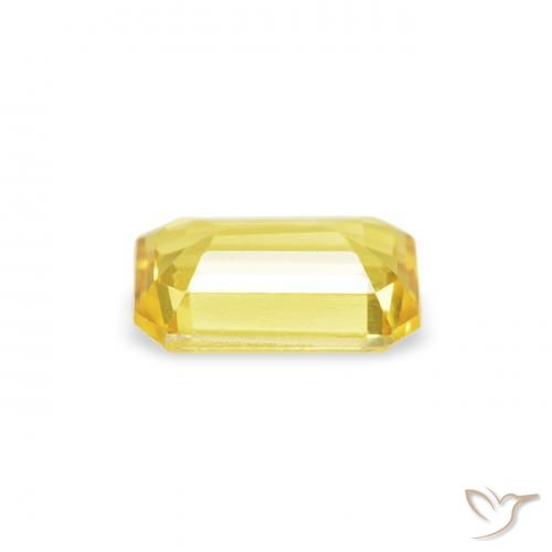 Safira Amarelo Toscana Natural 0.41ct, Corte Octógono / Esmeralda, VS