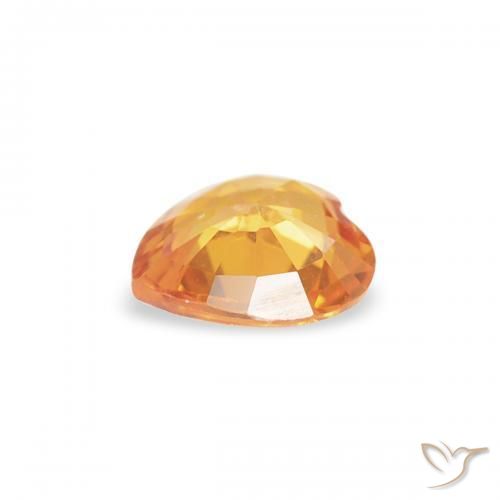 Safira Laranja-Ouro Natural 0.32ct, Coração, VS