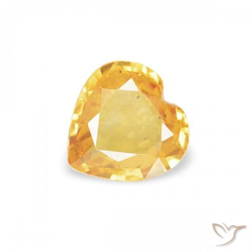 0.34ct Natural ouro brilhante Safira, Coração, VS