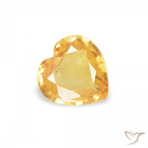 Safira ouro brilhante Natural 0.34ct, Coração, VS