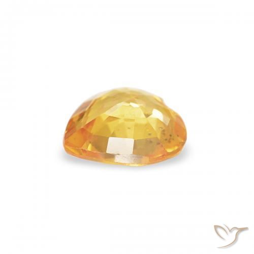 Safira ouro brilhante Natural 0.34ct, Coração, VS