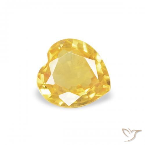 Safira Dourado médio Natural 0.36ct, Coração, VS