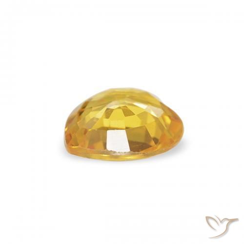 Safira Laranja Dourada Natural 0.40ct, Coração, VS