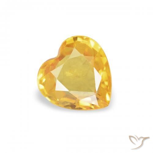 Safira Dourado Natural 0.36ct, Coração, VS