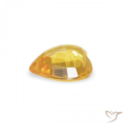 Safira Dourado Natural 0.36ct, Coração, VS