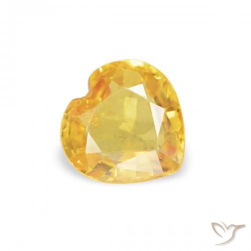 Safira Dourado Natural 0.42ct, Coração, VS