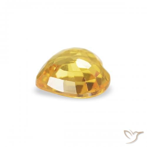 Safira Dourado Natural 0.42ct, Coração, VS