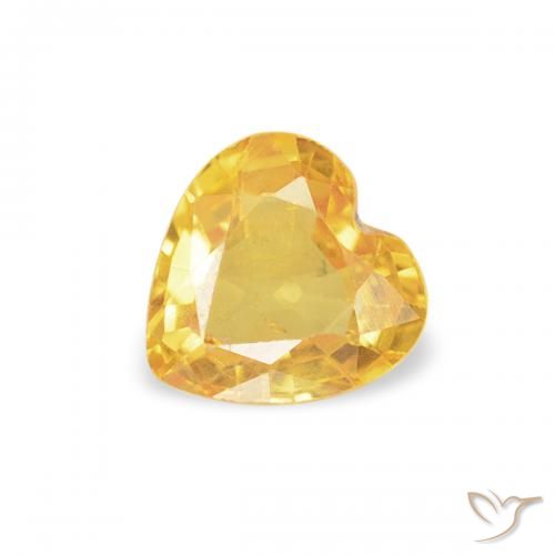 0.39ct Natural ouro médio Safira, Coração, VS