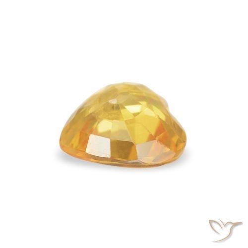 Safira ouro médio Natural 0.39ct, Coração, VS