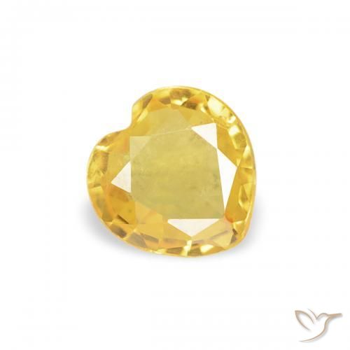 Safira Dourado Natural 0.34ct, Coração, VS
