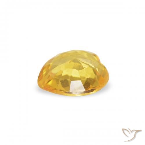 Safira Dourado Natural 0.34ct, Coração, VS