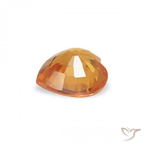 Safira Laranja-Ouro Natural 0.39ct, Coração, VS