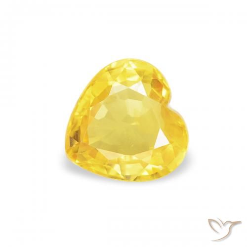 0.40ct Natural Abelha Amarela Safira, Coração, VS